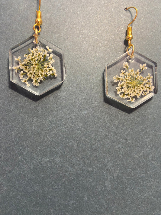 Floral Resin Earrings